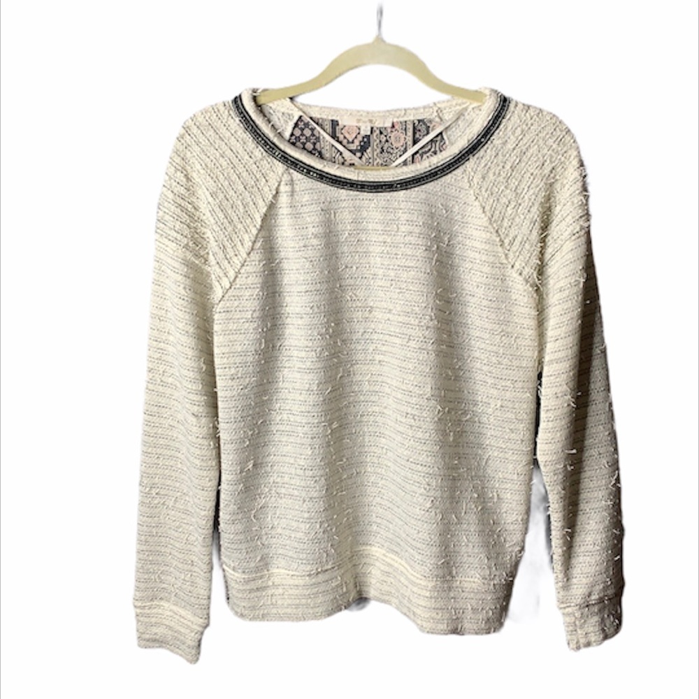 MISS ME Floral Blouse‎ Back Sweater Size Smal